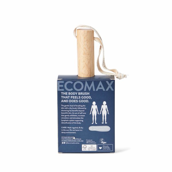 ECOMAX Spa - Firm Sisal Body Brush (Black) - Image 2