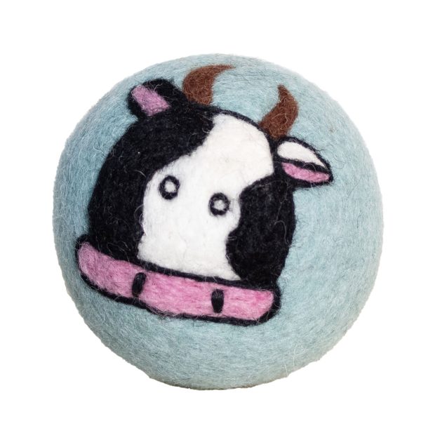 Wool Dryer Ball Cow