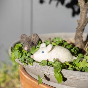 Pounce & Play Wool Toy White