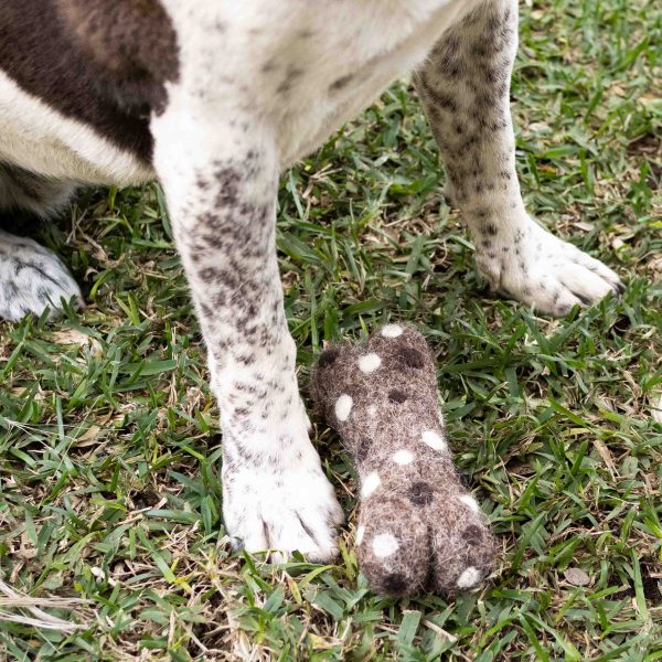 Chew & Play Wool Toy Polkadot Brown Large - Image 2