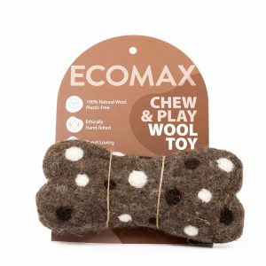 Chew & Play Wool Toy Polkadot Brown Large