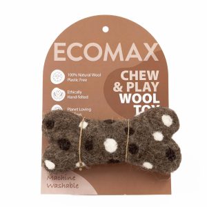Chew & Play Wool Toy Polkadot Brown Small