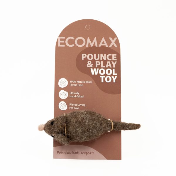 Pounce & Play Wool Toy Brown