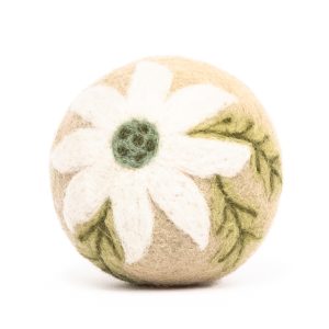 Wool Dryer Ball Flannel Flower