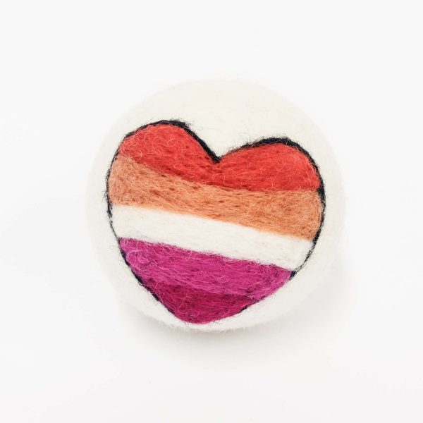 Wool Dryer Ball Lesbian Pride